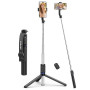 GRIFEMA Perche à Selfie Trépied Smartphone 107 cm, Télécommande Amovible | Support Rotatif 360°, Trépied Téléphone pour iPhone &