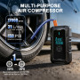 Démarreur de Batterie Auto Portable avec compresseur, Compatible véhicules Essence et Diesel 1,5L à 8L (Batteries 12V), gonflage