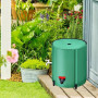 Seau à Pluie, 200L Récupérateur D'eau de Pluie Pliable Réservoir Eau Portable avec Couvercle Sortie D'eau Filtre à Mailles et 2