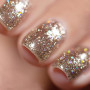 Vishine Vernis Gels Semi-Permanents, Lot de 4 Couleurs Pailleté Or Argent Rouge Noir Collection Nail Art Vernis à Ongles UV LED