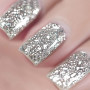 Vishine Vernis Gels Semi-Permanents, Lot de 4 Couleurs Pailleté Or Argent Rouge Noir Collection Nail Art Vernis à Ongles UV LED