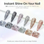 modelones Vernis Semi Permanent Pailleté, 6 Couleurs Vernis à Ongle Semi Permanent, Soak Off Nail Design Gel Polish, Nail Art Ki