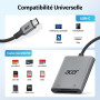 Acer Lecteur de Carte SD USB C 3.0 170MB/s, Adapateur Carte Mémoire MicroSD | USB C SD Card Reader Simultané à Lire et Écrire po