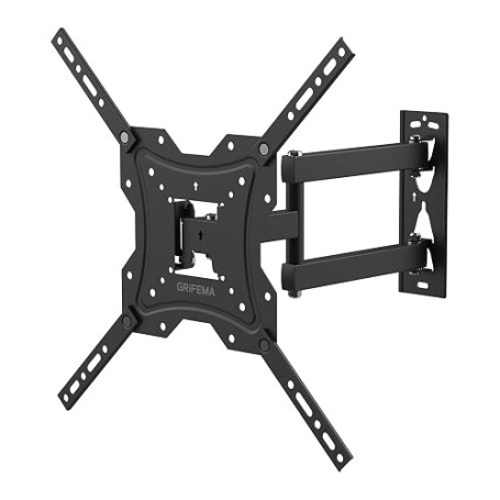 GRIFEMA GB1004 Support Mural TV Orientable, 26–55pouces, Max VESA 400x400mm | Fixation Murale TV jusqu'à 30KG, Inclinable et Ext