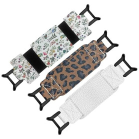 3 Pièces Dragonne de Sécurité pour 6-8" eReaders Tablet, Fleur Accessoires Liseuses, Support Élastique en PU Cuir, Support de Sa
