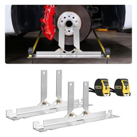 VEVOR Outil d'Alignement de Roue 2PCs, Plaque de Paralléllisme en INOX avec 2 Rubans à Mesurer, Outils de Roue Automobile Précis