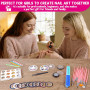 BUTBU 46 pièces kit Ongle de Nail Art avec Pinceau Nail art Ongles, Stylo de Pointage d'Ongle, Paillettes, Feuille d'Ongle, Band