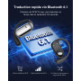 Écouteurs Traducteur IA Instantané 198 Langues Bluetooth 6.1 Sans Fil 80h | IA Oreillette Traducteur 8 Modes de Traduction pour 