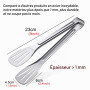 Extodry Pince de cuisine robuste (22.9 cm),Sans danger pour les aliments, facile à nettoyer, stable en acier inoxydable 304,Arge