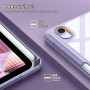 FINTIE Coque pour iPad Mini 7 2024 (A17 Pro) 8.3 Pouces/iPad Mini 6 2021 | [Rangement de Pencil] Etui Arrière Transparent Clair 