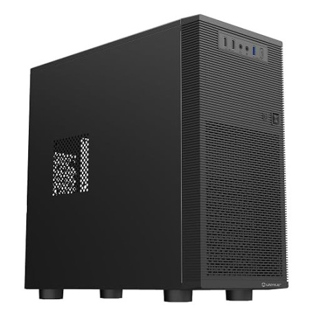 UNYKAch Aero C15 Boîtier PC Micro ATX | USB-C Avant + USB 3.0 | Ventilateur 80 mm Inclus | Compatible mATX/ITX | GPU jusqu'à 300