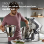 Kenwood Titanium Chef Baker XL - Robot Pâtissier 1200W Bols 7L + 5L Argent | Balance Intégrée, Tête LightLift, Robot Culinaire, 