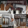 Kenwood Titanium Chef Baker XL - Robot Pâtissier 1200W Bols 7L + 5L Argent | Balance Intégrée, Tête LightLift, Robot Culinaire, 