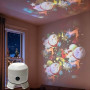 Projecteur LED Rotatif Dynamique Projection Lumineuse Colorée à 360° Motifs Dynamiques Flocons de Neige/Noël/Océan Projecteur US