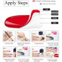 Vishine 15ml Base Coat & Top Coat Lot Vernis de Base et Finition Vernis à ongles Gel Semi-permanent Manucure Kit 2 Pcs