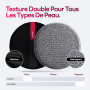 CAVEEM Éponge Exfoliante Corps, Scrubber Douche Corps, Lot de 2, Rond | Exfoliation Double Texture, Scrub Corps et Bain, Exfolia