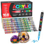 Guangna 168 Couleurs de Marqueur Acryliques, Acrylic Paint Markers pour Papier, Verre, Galet, Métal, Plastique, Bois