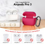KOKOKA Coque Étui pour AirPods Pro 3 avec Kit de Nettoyage, Watermelon Red | Housse en Silicone Etui de Protection Compatible av