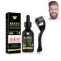 Spray Pousse Barbe Coffret Soin de La Barbe, Kit Croissance Barbe, Beard Oil Growth, Barbe Dermaroller, Kit Sérum Huile Barbe De