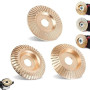 Disque Bois Meuleuse pour le Meulage, 3 Pièces Disques de Meulage pour Façonner, Meuler et Couper, Accessoires pour Meuleuse d'A