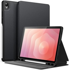 JETech Coque pour Samsung Galaxy Tab S11, Noir | Support Multi-Angle, S Pen Porte-Stylet, Étui Housse de Protection Fin, Veille/