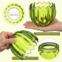 Tofficu Abat-Jour en Verre Vert, Globe Citrouille 12,5 cm pour Lampe | Ouverture 35 mm, Finition Texturée, Remplacement Pour Che