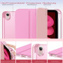 MoKo Coque pour iPad Mini 7 A17 Pro 2024, iPad Mini 6e Gén 2021 8,3", Rose | Pour iPad Mini Coque avec Porte-Stylet, Léger Étui 