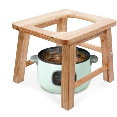 MOGUOBIN Siège vapeur en bois avec quatre pieds, toilettes tridimensionnelles, chaise vapeur V Steam at Hom eattachment H 40cm(p
