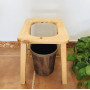 MOGUOBIN Siège vapeur en bois avec quatre pieds, toilettes tridimensionnelles, chaise vapeur V Steam at Hom eattachment H 40cm(p