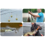 Annyswit 25/45 Pièces Plombs en Forme d'olive avec Emerillon de Pêche Truite Set 6/10 Tailles Anneaux Solides Poids de Pêche 3g