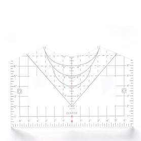 Guide d'alignement de t-shirt pour l'alignement du vinyle | Outil de mesure de chemise pour presse à chaud, outil d'alignement d