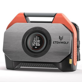 ETENWOLF S6 19200mAh Compresseur à Air Portatif - 11,03 Bar Pompe à Air Électrique - Pompe à Velo Electrique - Numérique 7 Modes
