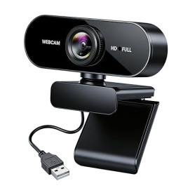 Webcam 1080P, Full HD Camera PC avec Microphone, Grand Angle 90 ° 30fps | Web Cam USB, Autofocus Micro Antibruit, Caméra USB Plu