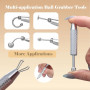 MBSIVSA 6 Pièces Ensemble de Pinces pour Piercing, Taper Ball Grabber Outil, Guide Insertion Piercing, Piercings pour Ouvrir et 