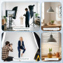 Lot de 2 Ampoules LED Studio Photo 135W, Culot E27, Dimmable 0‑100% | Bicolore 3000K‑6500K, CRI 90, Éclairage pour Softbox et Pa