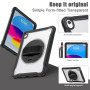 Gerutek Coque pour iPad 10ème Gén 2022 10.9 Pouces+Protection d'écran, Étui Antichoc Structure à 2 Couches avec Support Pivotant