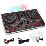 Numark Party Mix III Controleur DJ Bluetooth avec Eclairages | Beat Assist, Smart Fader, 16 Pads, Mixeur DJ 2 Decks, Stems Contr