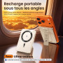 MOCOLL Batterie Externe 5000 mah magnétique PD 20W avec Support | batterie externe magnétique 5000mAh avec support intégré, batt