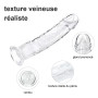 Gode ventouse 20 cm - Matériau sûr pour le corps - Jouet sexuel réaliste pour débutants - Avec ventouse puissante - Pour les mai