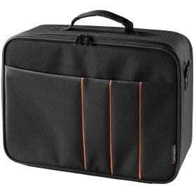 celexon Economy Grand Sac pour projecteur | 40,5x29x15/43x32,5x17cm | Noir | Cadre rigide déperlant et lavable en polyester 100%