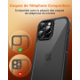 TOCOL Protection Caméra pour iPhone 15 Pro Max, iPhone 15 Pro, Noir | Lot de 2, Résistant aux Rayures, Antichoc, Dureté 9H, Anti