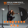 Godox ML150Bi Lumière vidéo LED bi-Couleur 2800K-6500K, 11 Modes FX, 61 054 Lux @1m, IRC 96, Prend en Charge Le contrôle Via App