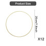 Lot de 12 Anneaux de Bambou, 20cm Attrape Rêves Floral, Cercle Attrape Reve | Cerceau en Bambou pour Macramé DIY pour Travaux Ma