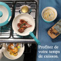 GiPP 11 Pièces Set Poele et Casserole Induction Antiadhésive en Granit,Bleu | Batterie de Cuisine Tout Feux, Inclure Poêle/Casse