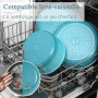 GiPP 11 Pièces Set Poele et Casserole Induction Antiadhésive en Granit,Bleu | Batterie de Cuisine Tout Feux, Inclure Poêle/Casse