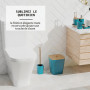Clara Clark Ensemble d'accessoires de Salle de Bain 6 pièces avec Brosse WC, Poubelle et Distributeur de Savon Bleu Sarcelle