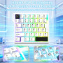 MAMBASNAKE ATTACK SHARK M36 HE Clavier Gaming Une Main 8000Hz Rapid Trigger, 36 Touches Filaire Interrupteur Magnétique, Précisi