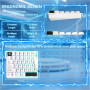 MAMBASNAKE ATTACK SHARK M36 HE Clavier Gaming Une Main 8000Hz Rapid Trigger, 36 Touches Filaire Interrupteur Magnétique, Précisi