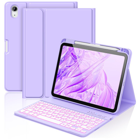 aMZCaSE pour iPad A16 10/11e génération avec Clavier 11/10,9 Pouces(2025/2022),Clavier sans Fil Amovible avec rétroéclairage 7 C