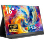 Yodoit Écran Portable 16", 1920 × 1200 FHD Moniteur Portable IPS 100% SRGB Display HDMI USB Type C Ecran avec Haut-parleurs Inté